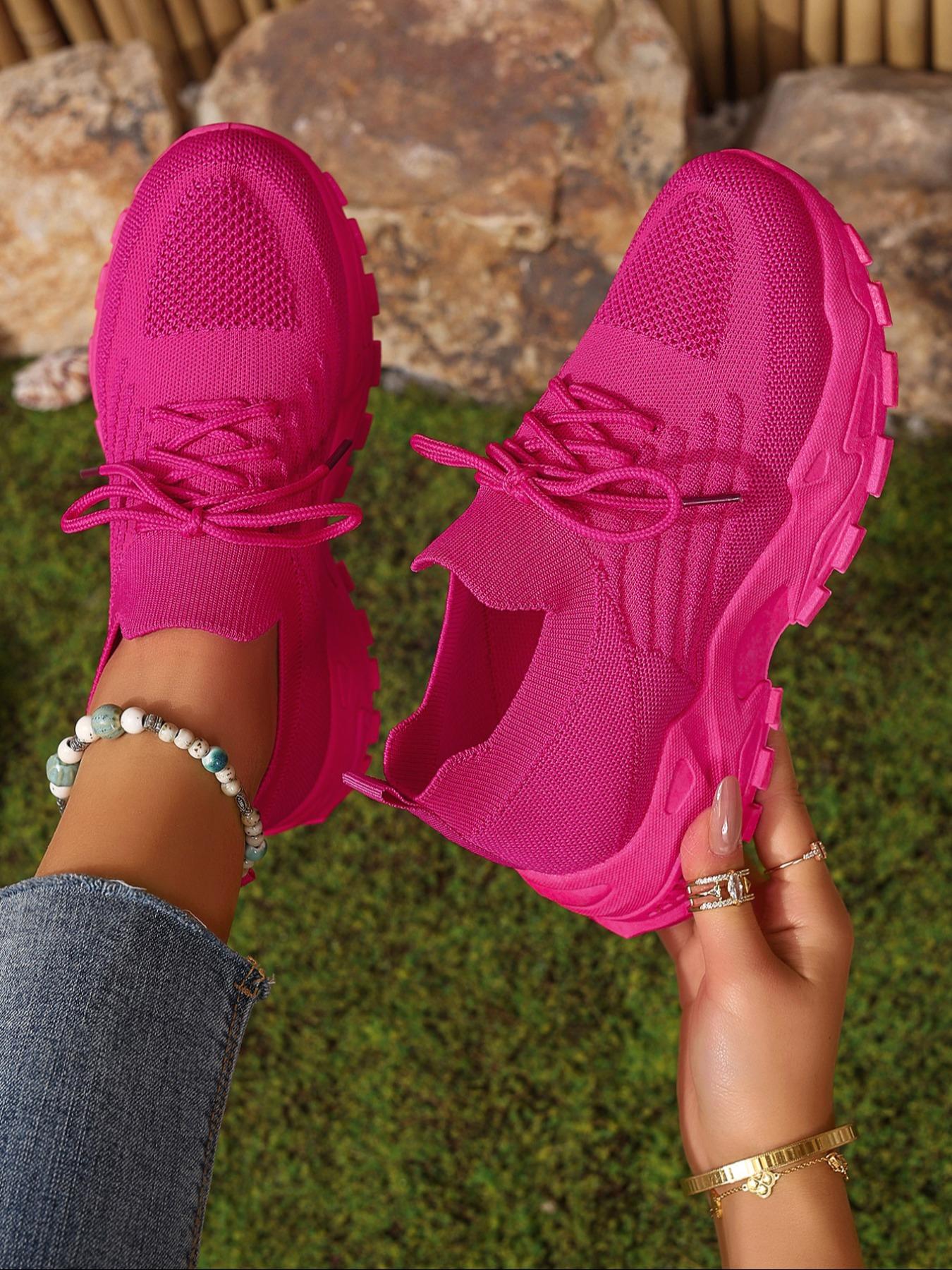 Women's Fashionable Lace Up Low Top Sneakers, Casual Comfortable Sports Running Shoes, Lightweight Breathable Sneakers for Daily Wear, Outdoor Sneakers, Jogging Shoes, Workout Sneakers, Casual Running Footwear