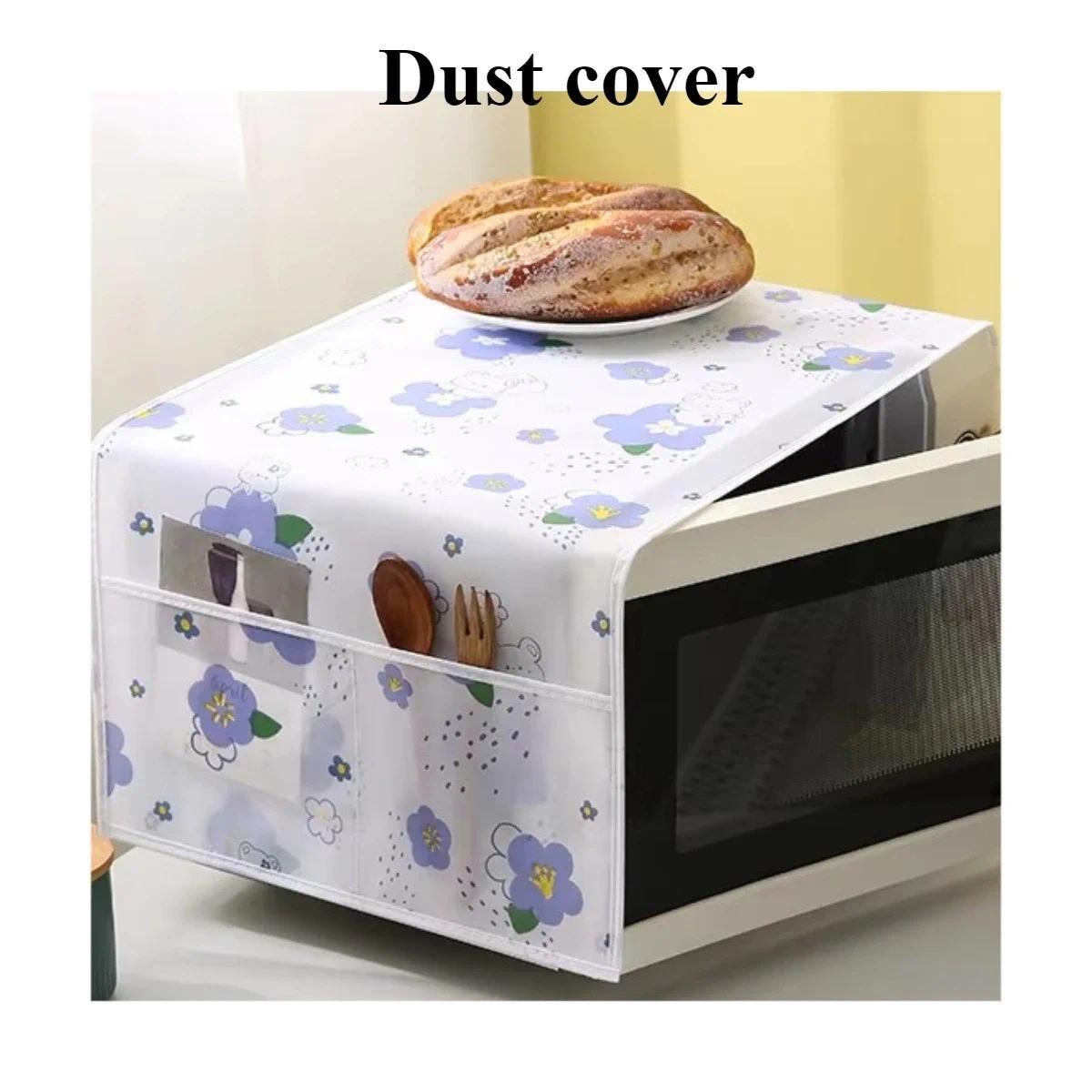 1pc Household appliances dust cover side storage printing oil and waterproof oven microwave protective cover kitchen supplies