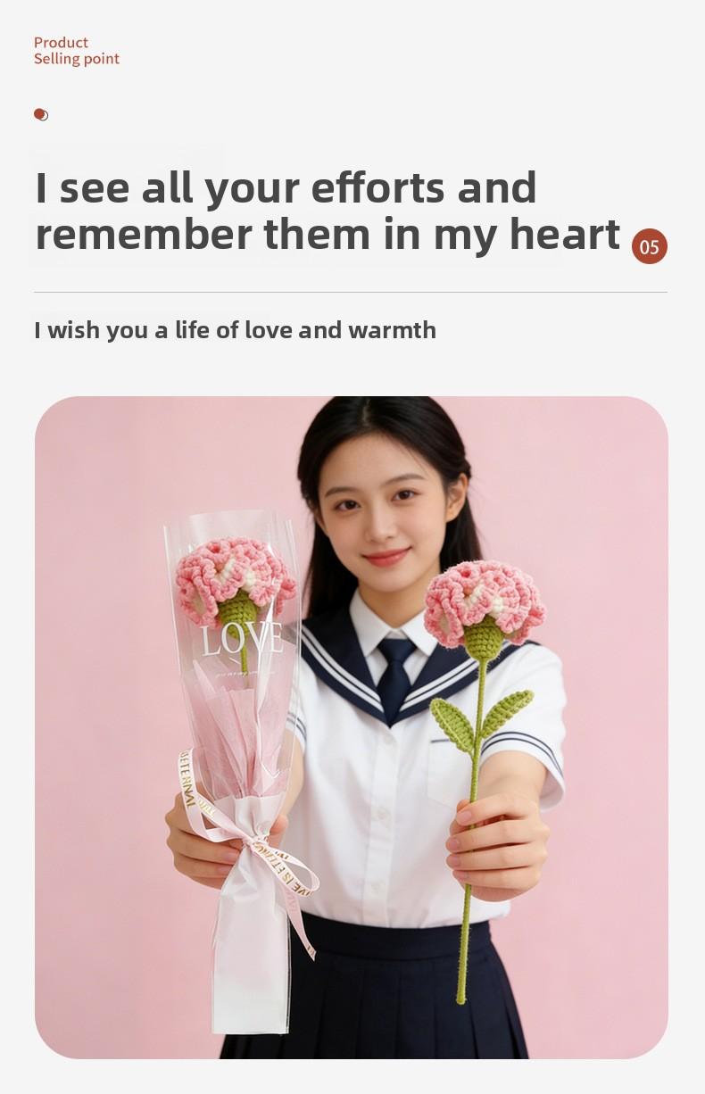 Gifts for Mom from Daughter Son - Cute Mothers Day, Birthday Gifts for Moms- Mother's Day Handmade Bouquet Sunflower Handmade Knitted Flower