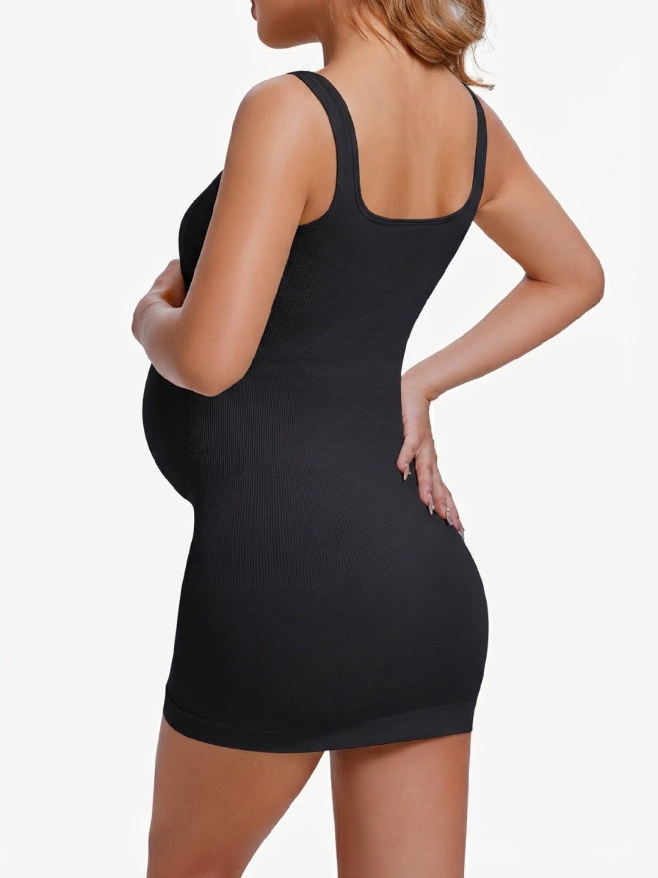 Maternity Seamless Body Shaper Dress, No-Press Chest Support, Abdominal Shaping Garment, Comfortable Pregnancy Wear, Maternity Dresses