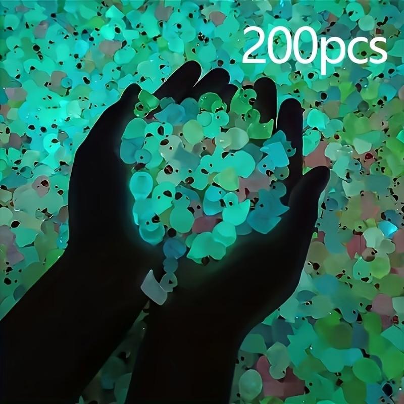 100pcs/200pcs Mini Glow-In-The-Dark Ducks, Resin Craft Decor, Party Gifts, Birthday Presents, Indoor & Garden Decor, DIY Plant Accessories