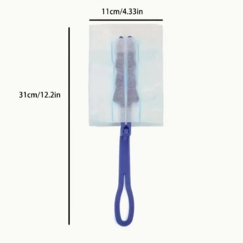 30pcs Disposable Dust Cleaner Refills + 1 Handle, Static Electric Head Replacement Parts, Easy Remove Electronics Furniture Blinds Fans Dust