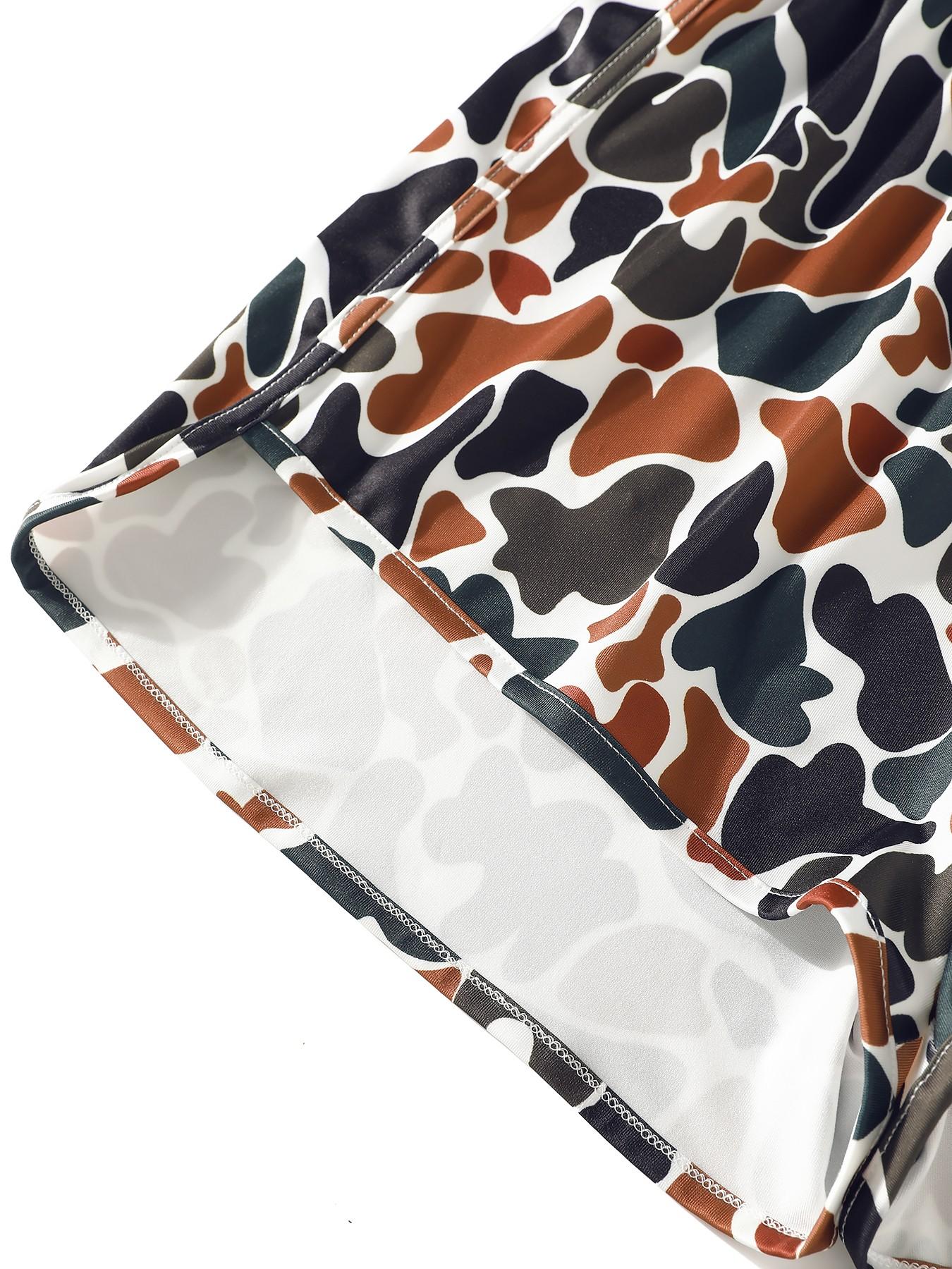 Women's Camouflage Print Elastic Waist Fit Shorts, Casual Comfy Breathable Shorts for Daily Wear, Ladies Bottoms for All Seasons, Womenswear