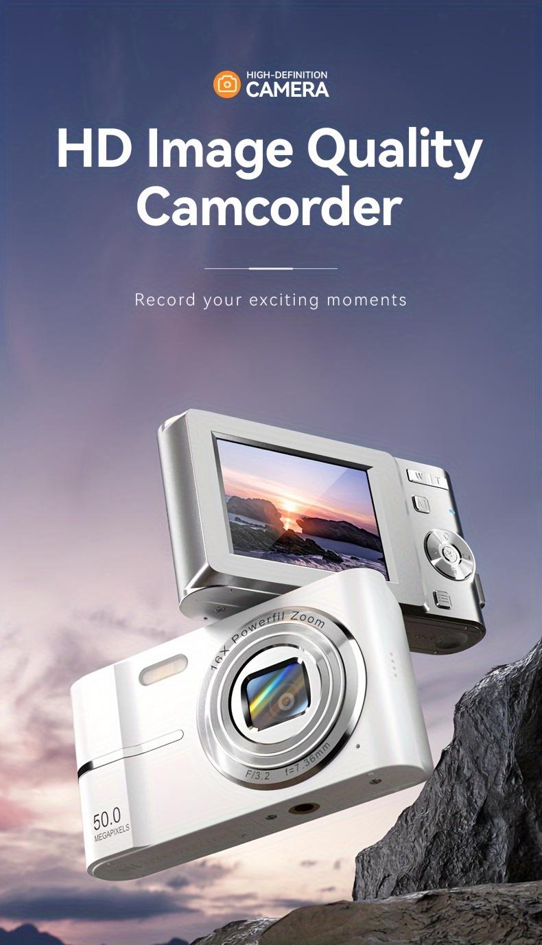 50MP 1080P HD Digital Camera+32G TF 16X Digital Zoom Cameras For Vlogging 2.4'' LCD Rechargeable Camera Photography Professional Camera For Teenagers, And Beginners, Support For Taking Photos, Recording Videos, And Webcam,Best Gifts