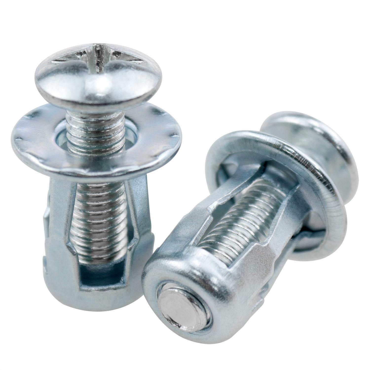 Carbon Steel Hollow Wall Anchor Kit, Bolts & Screws Set, Expansion Bolt, Heavy Duty for Cabinets Shelves Mirrors, Bolt Anchors for 0-5mm Thin Doors Drywall Caravan Walls, 4-Step Quick DIY Install Rust Resistant