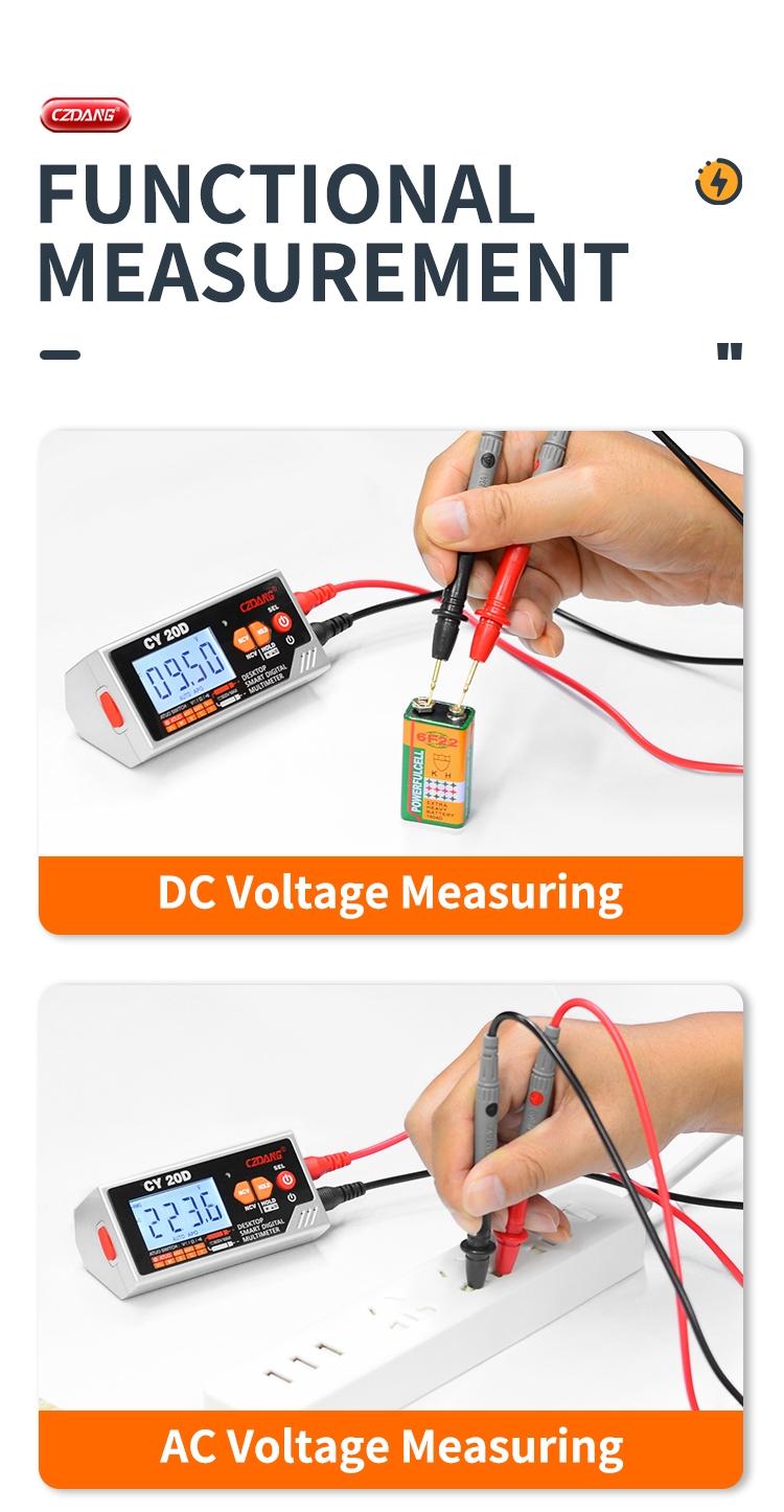 Desktop Digital Multimeter, Voice Function, Electrician Multi Tester, Backlit Bright Screen, Essential Tool for Electrical Work