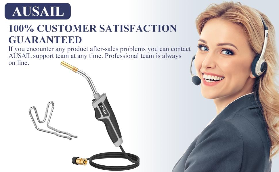 Propane Torch Kit,Mapp Gas Torch with Included Holster,Trigger Start 5' Long Hose,Adjustable Flame Torch Kit,Soldering Torch for Welding Soldering Brazing