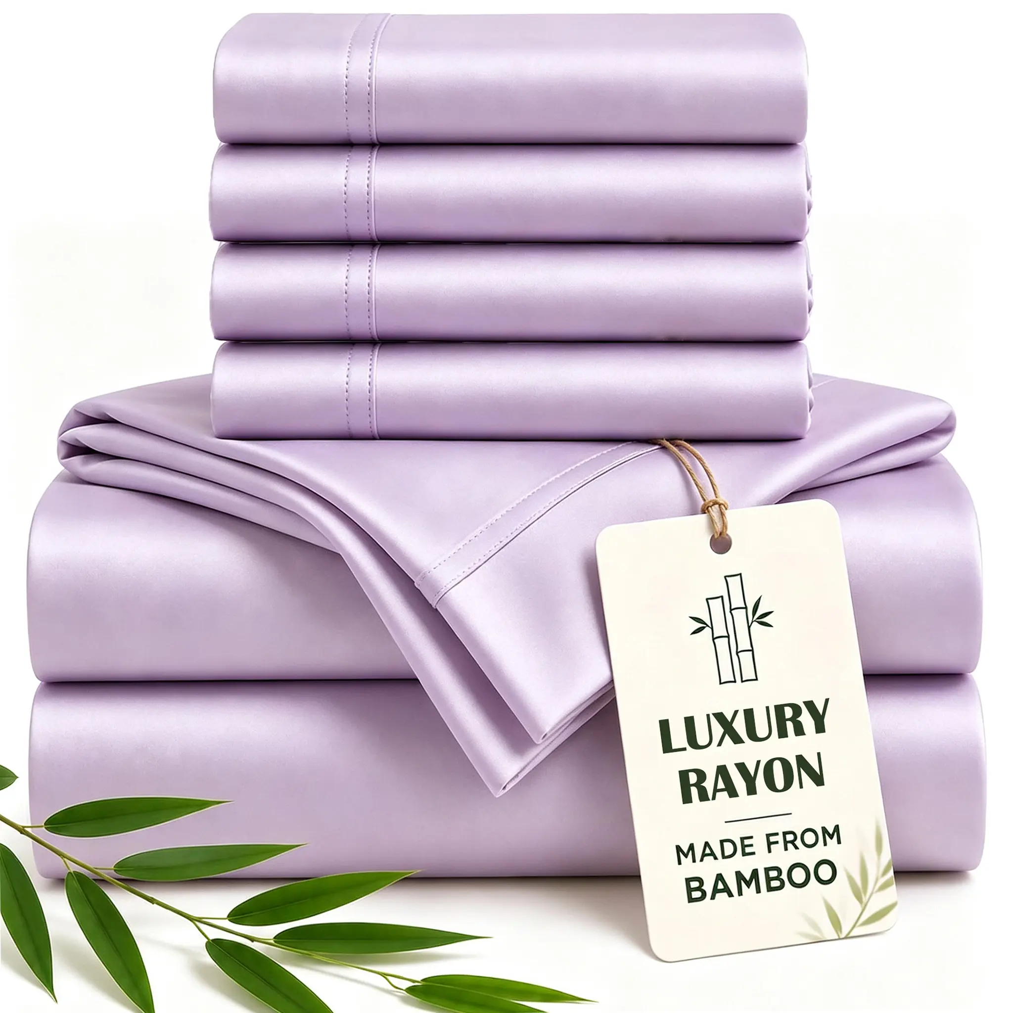 MUXHOMO Extra Deep Pocket Bamboo Sheets, Ultra-Soft Luxury Feel - Ultra Cooling Sheets, Hotel Luxury Children Fitted Sheet Set, Soft Wrinkle-Free For Extra Deep Mattresses, Soft Sheet & Pillowcase Sets, King Size Clearance