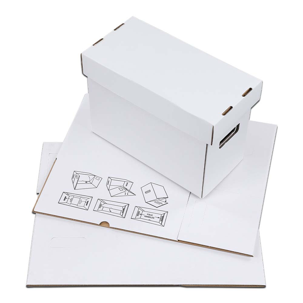 CROSSDESIGN 3PCS Comic Book Storage Boxes Holds 150-175 Stackable Archival Cardboard