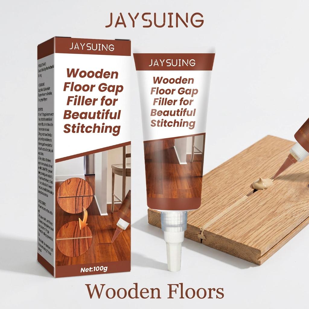 JAYSUING Wood Floor Gap Filler 100g, Water-Based Wooden Floor Repair Sealant, Anti-Dust Gap Filling Paste for Wood Floor Gaps