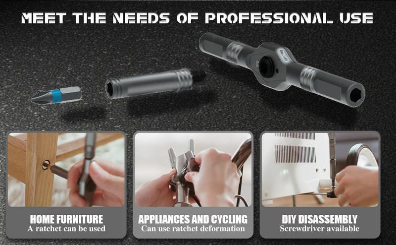 DEEOEE 24-in-1 Magnetic Rotary Ratchet Screwdriver Set | Multi-function Repair Tool with Detachable Handle for DIY & Professional Use