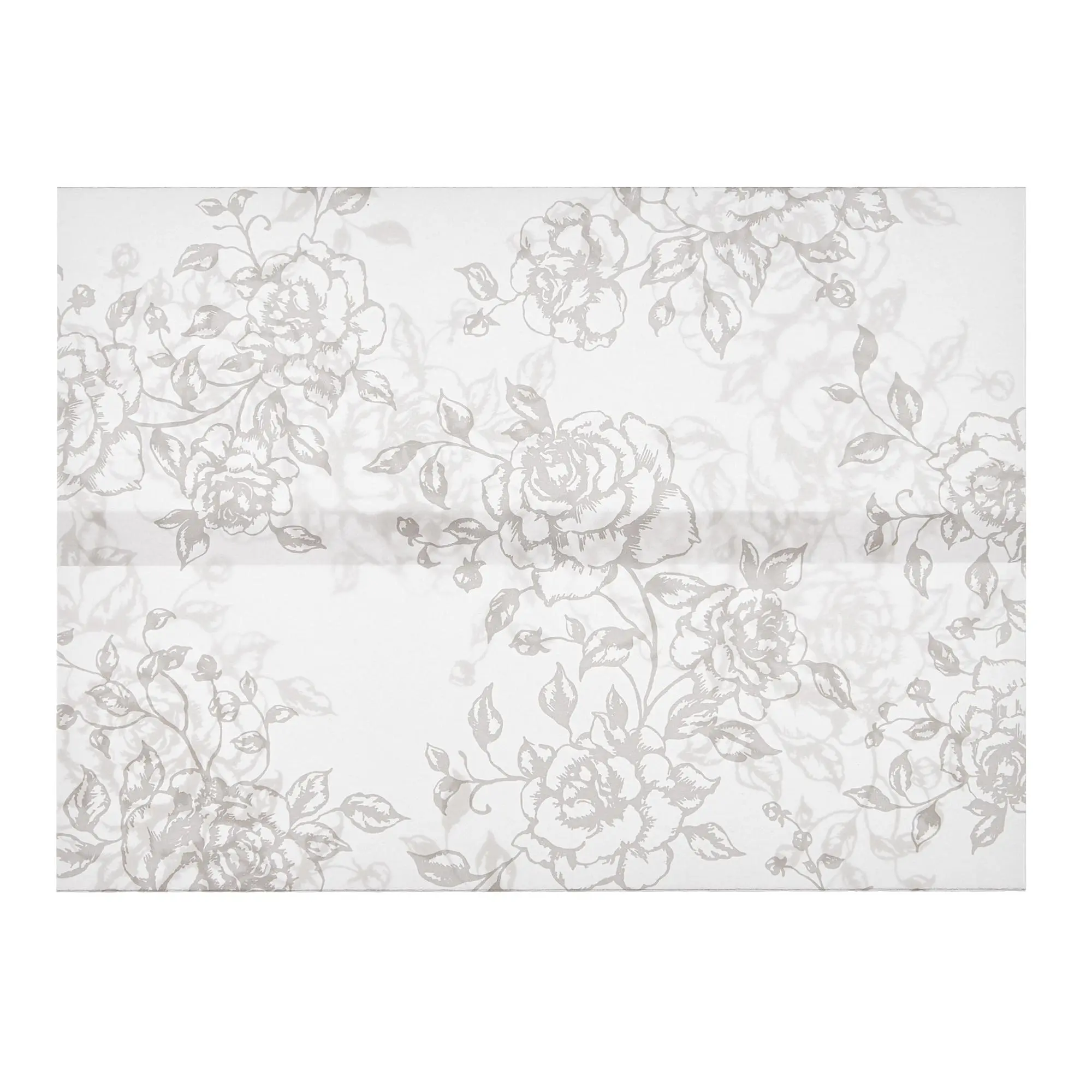 Elegant Pre-Folded Vellum Jackets for 5x7 Invitations – Translucent Gift Wrapping Paper – White Rose & Stamen Floral Designs – Appropriate for Weddings, Arts & Crafts