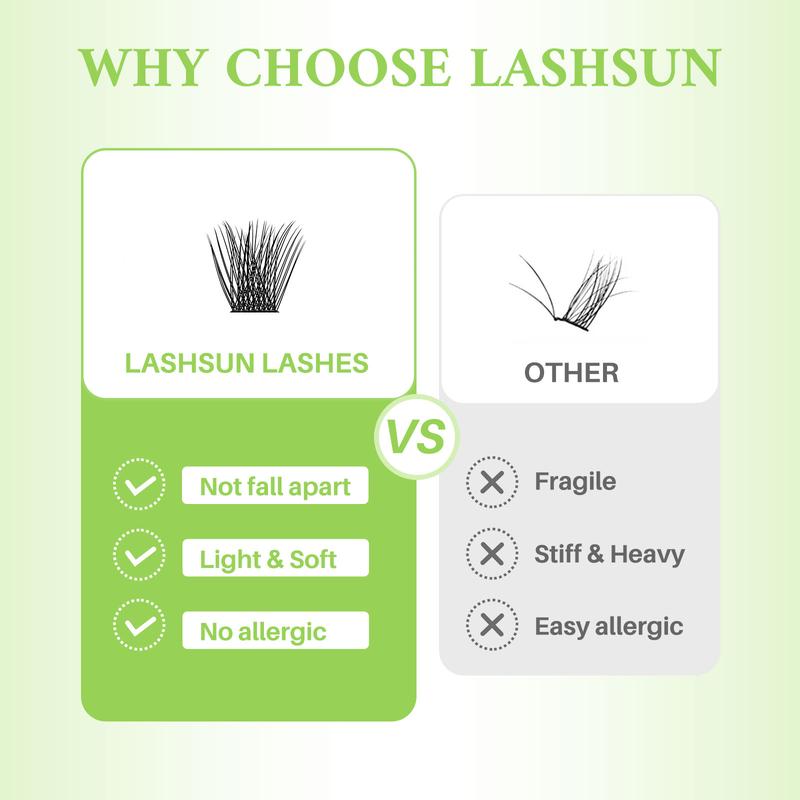 Individual Eyelash Extensions Clusters, 1 Count Mixed Length & Style False Eyelashes, Self Grafting Curl Eyelashes, Eye Makeup Enhancement, Wispy Lash Clusters