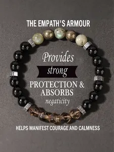 Natural Stone Crystal Pyrite Facet 8mm Business Men's Bracelet, Fashionable and Versatile Design Suitable for Wearing at Any Time, Gift for Friends