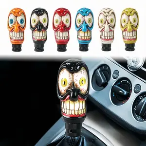 Personalized Ghost Face Smiley Gear Shift Knob for Car Modification, Resin Gear Shift Lever, Universal Gear Shift Head