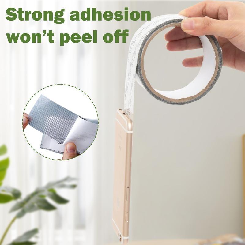 Window Screen Repair Tape, Adhesive Gray Screen RepairStrip, Durable Fiberglass Mesh Tape for Fixing Window andDoor Screens