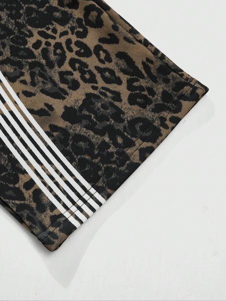 Unisex Street Style Camo Print Joggers Pants, Fitted All-Seasons Wear, Moderate Fabric, Perfect for Casual & Trendy