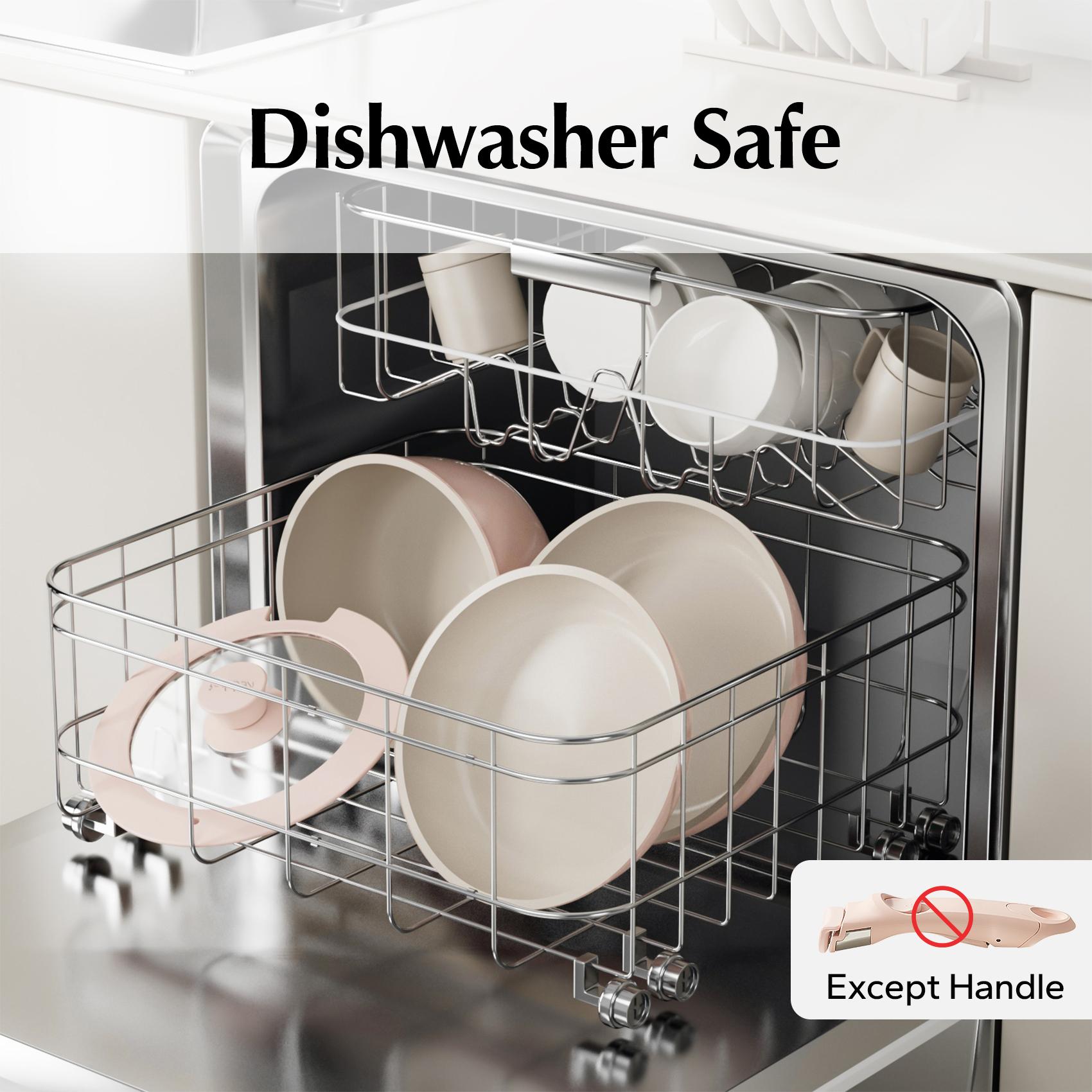 【New Year Sale】Redchef Removable Handle Pots And Pans Non Stick, Ceramic Cookware Set, RV Cookware Set, Non Toxic Pots And Pans Set No PFAS & PTFE & PFOA, Detachable Pots And Pans, Dishwasher & Oven Safe