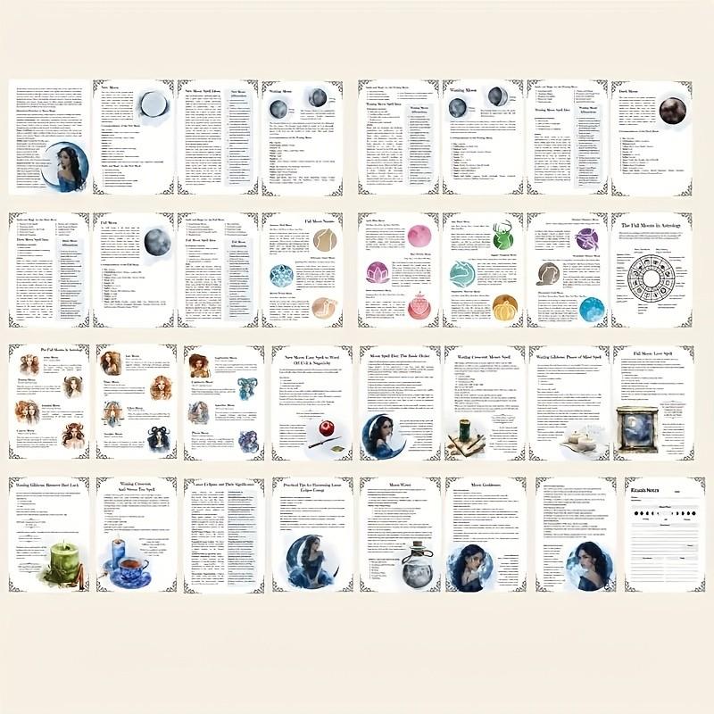 Witch's Moon Journal - Lunar Spell Book for Manifestation & Magic | Moon Phase Tracker with Ritual Templates, Goddess Lore & Grimoire Pages | Celestial Design