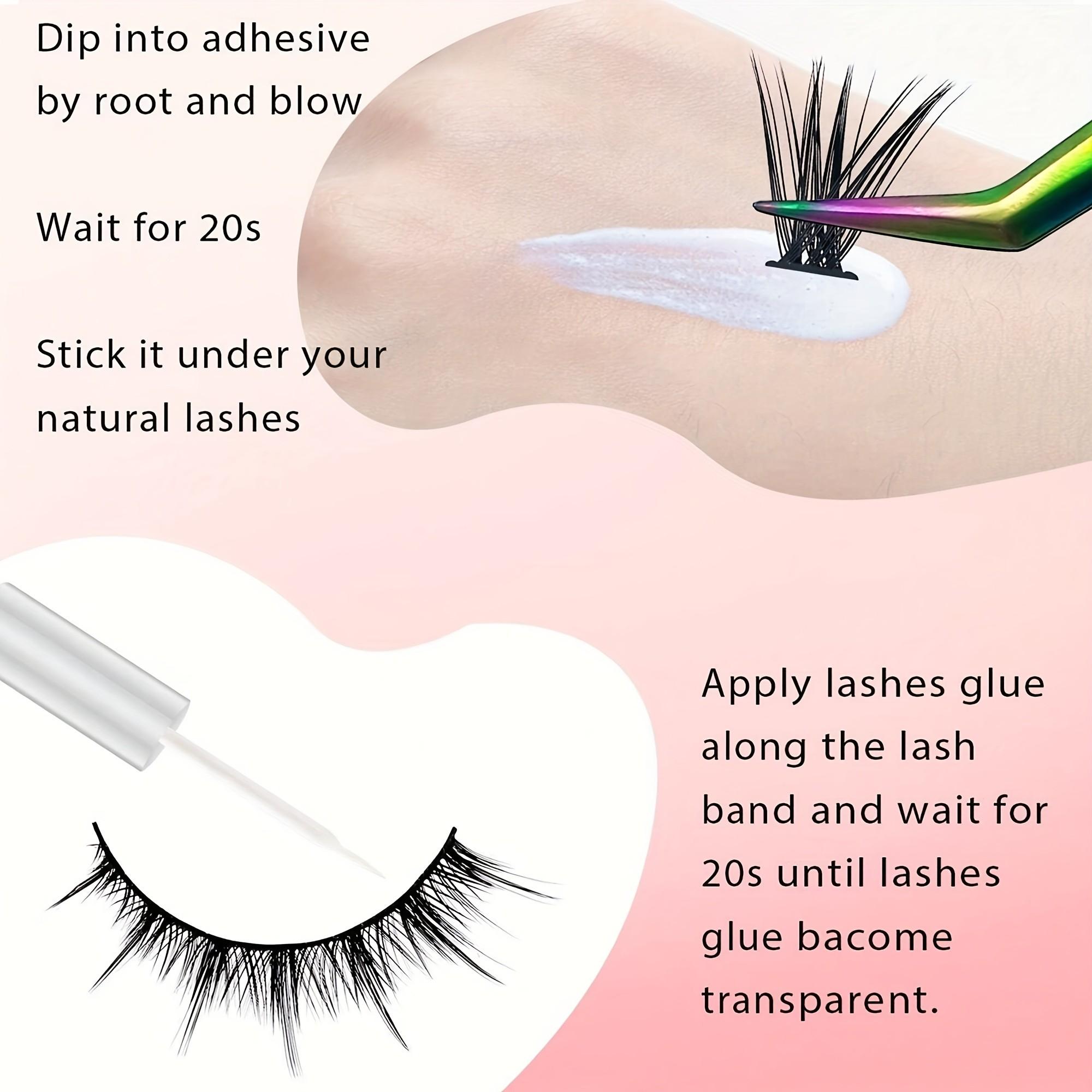 Strong Adhesive Eyelash Glue Waterproof Super Sticky Fast Drying Safe Non-Toxic Gentle for Sensitive Eyes Easy Removal Perfect for Lash Artists