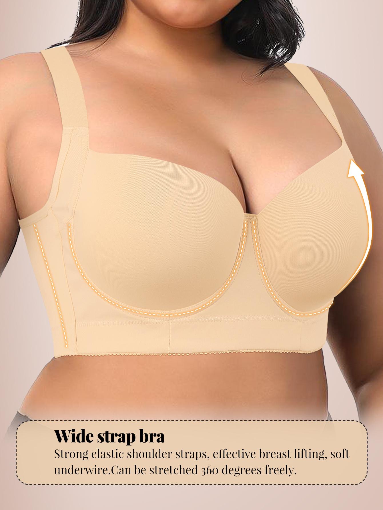 New plus size women's bra underwear smooth simple push-up bra, comfortable, slim, anti-droop Pushbra Fit Adjustable Straps