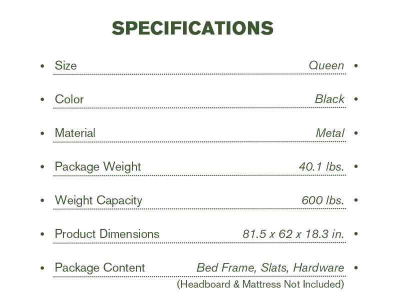 MUTICOR Heavy Duty Twin/ Full/ Queen/ King Platform Bed Frame,Self-Attached Headboard, 【Frame Only No Mattress】No Box Spring Needed,Noise-free, Non-Slip Design,#TikTokShopBlackFriday #ChristmasGifts