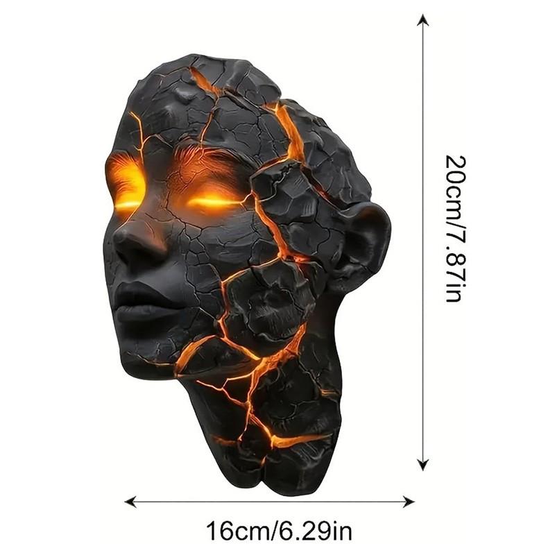 3D LED Wall Light, Fashionable Crack Soul Design, Energy Saving, Easy Installation, Glass Effect Lamp for Living Room, Bar, Cafe, Nightlight