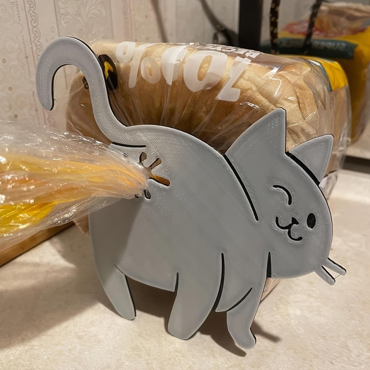Cat Butt Bread Clip - 3D Printed Fun Kitchen Gadget, Plastic Bag Holder, Cute Animal Storage Accessory, Creative Home Decor Gift, Lightweight Design, A Must-Have for Pet Lovers