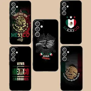 Mexico Flag Mobile Cell Phone Case for Samsung GalaxyS26 S25 S24 S23 S22 S21 Plus FE Ultra For iPhone 17 16 15  Pro Pro Max AirColour Protective Cover, Accessories, Smartphone
