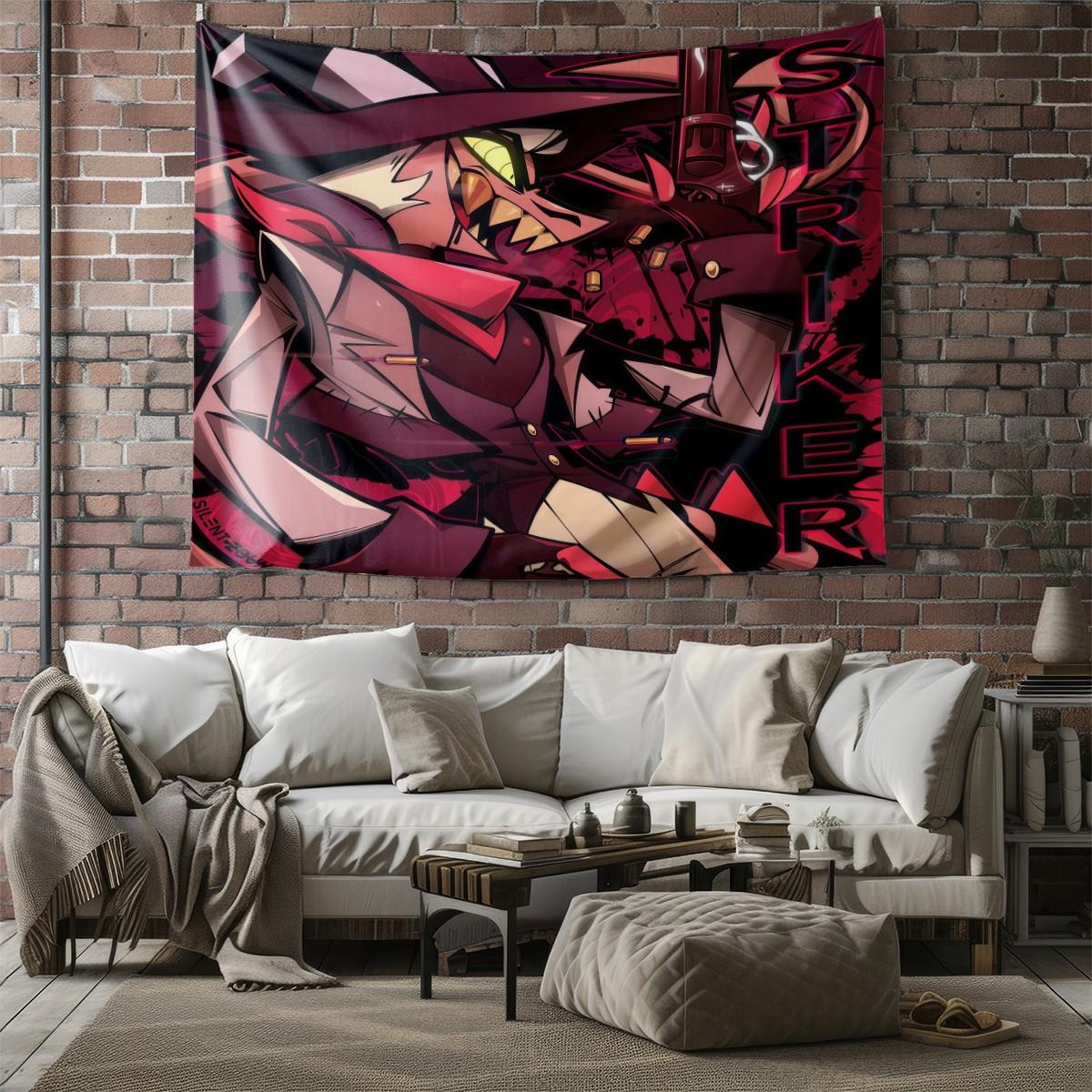 Helluva Boss Patterned Tapestry, Stylish Room Flag, Unique Wall Art For Living Room And Bedroom, Soft And Durable For Kids And Adults Daily Holiday Birthday Gift Bedroom Decor