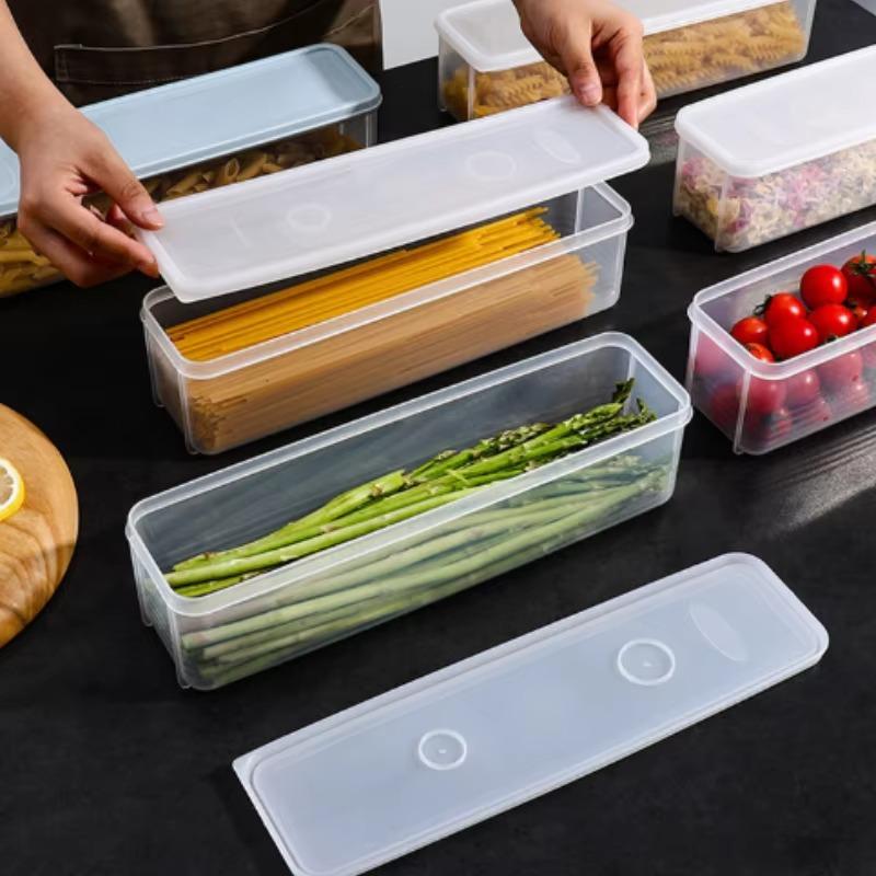 1pc Fresh box Noodle Plastic Food preservation Sealed box Rectangle Fruits Refrigerator storage Kitchen supplies