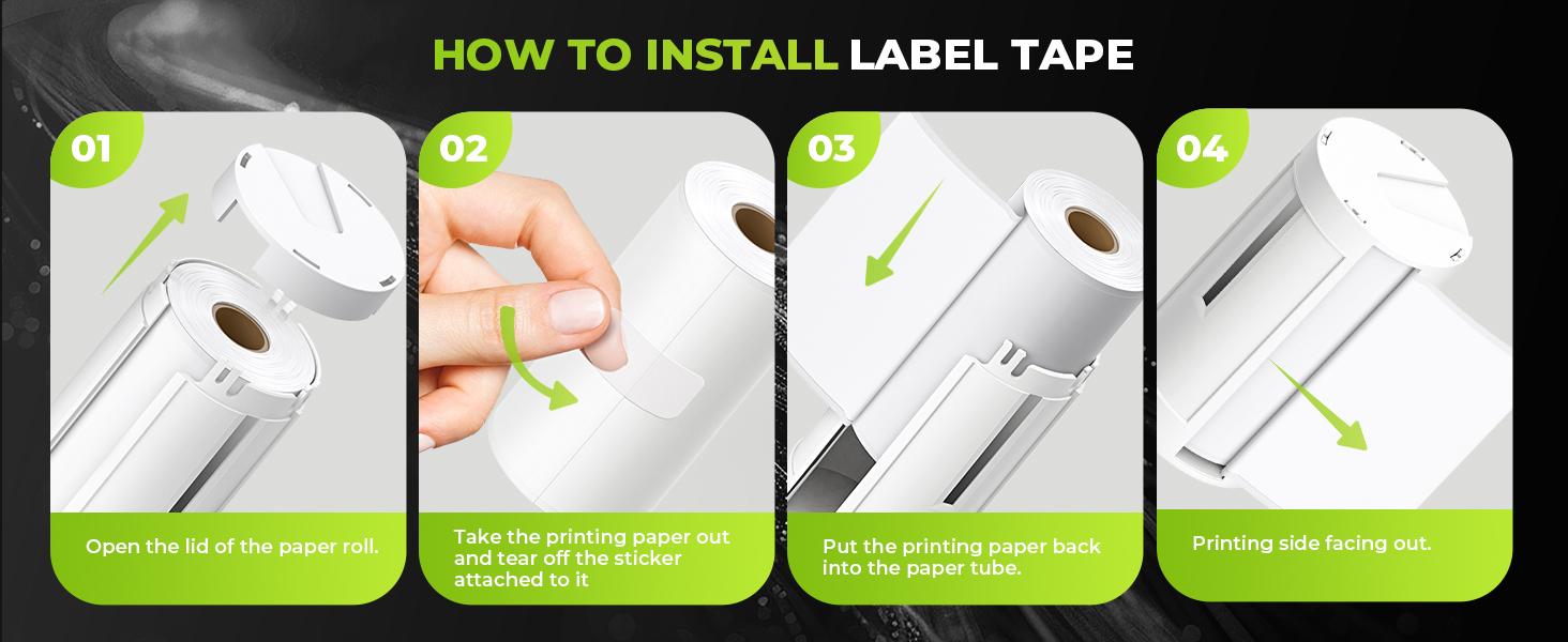 Genuine Self-Adhesive Thermal Printer Stickers, Compatible with PM230 Mini Sticker Printer, 54mmx3.5m, Only 3 Rolls Tape