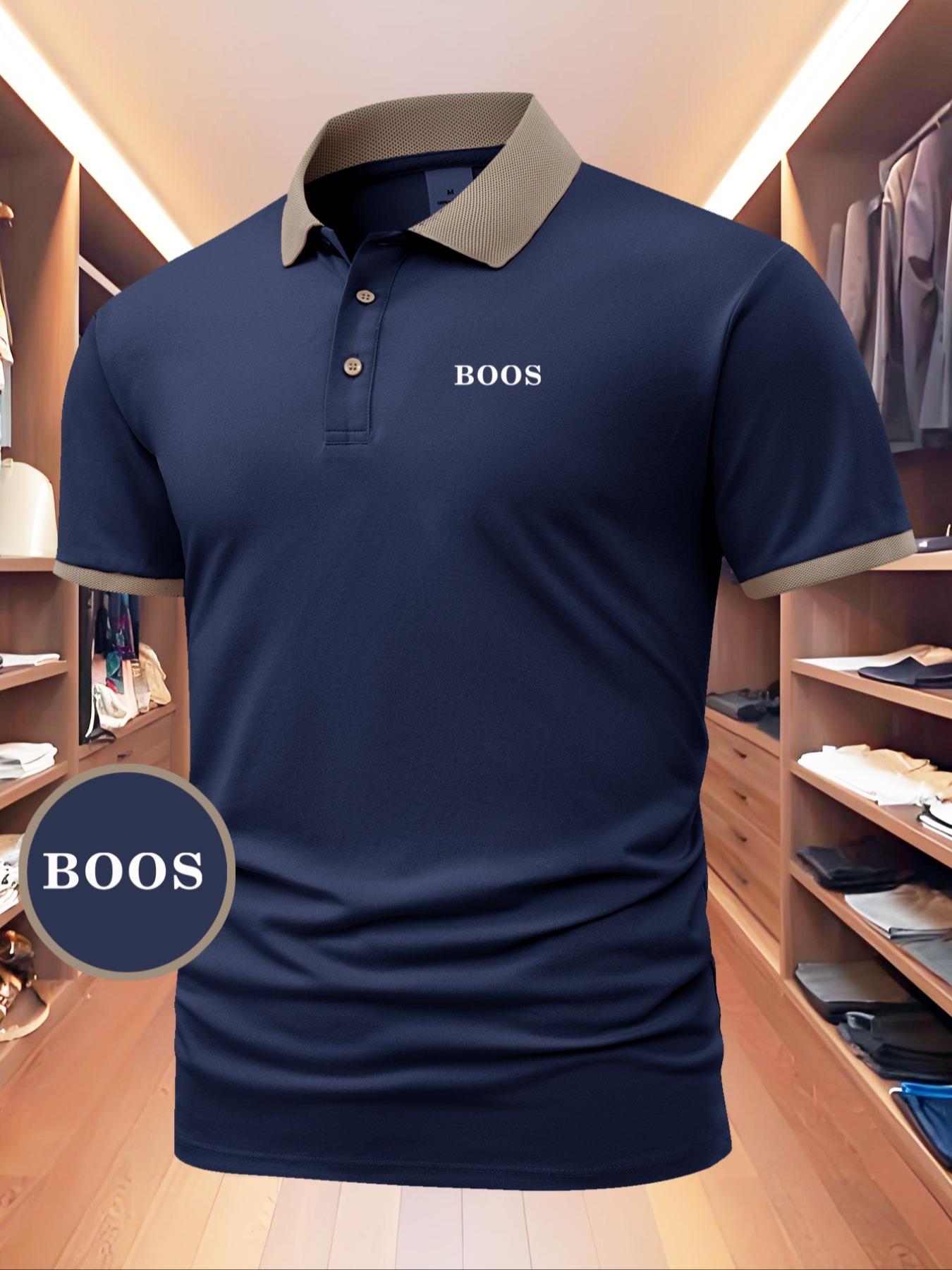 Men's Colorblock Short Sleeve Casual Collared Polo Shirt, Regular Fit Fashion Comfy Half Placket Top for Summer, Men's Clothes for Outdoor Wear, Menswear