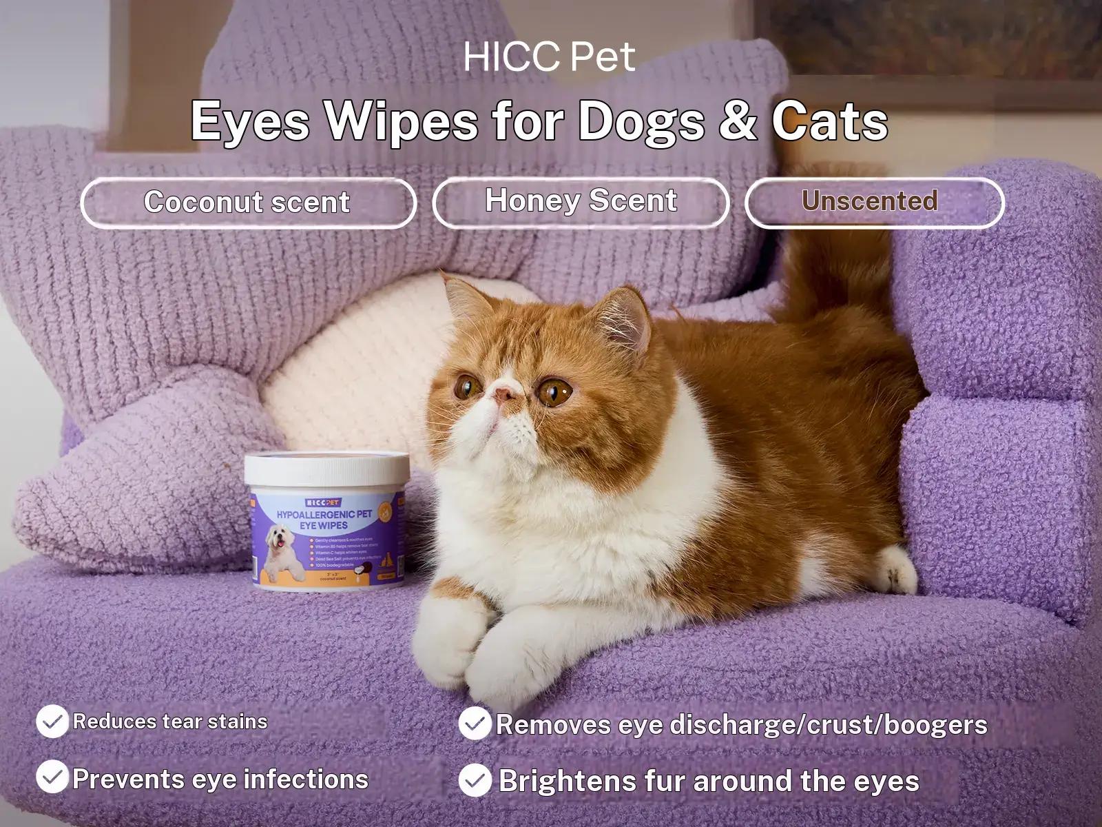 【SpringGlowUp】HICC PET Eye Wipes for Dogs & Cats,Hypoallergenic Dog Eye Wipes Cleaner, Natural Cleaning Grooming Pet Wipes Gently Remove Tear Stain, Eye Debris, Discharge, Mucus, Non Irritating, Unscent, 100 PCS Large Pet Grooming Eye#petlife 【SpringGlowUp】HICC PET Eye Wipes for Dogs & Cats,Hypoallergenic Dog Eye Wipes Cleaner, Natural Cleaning Grooming Pet Wipes Gently Remove Tear Stain, Eye Debris, Discharge, Mucus, Non Irritating, Unscent, 100 PCS Large Pet Grooming Eye#petlife