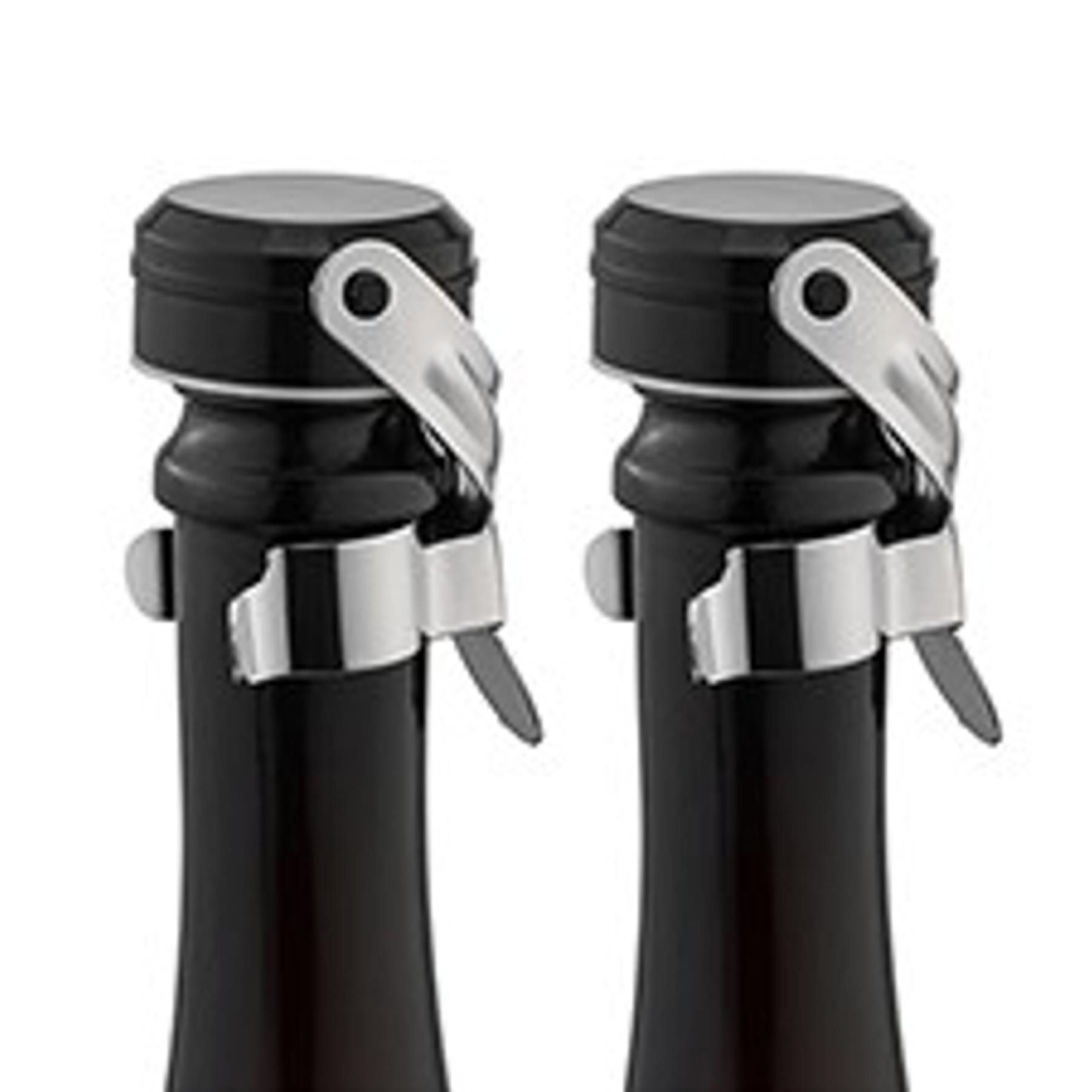 Wine Stoppers Vacuum, Silicone Wine Saver & Preserver, Reusable Bottle Sealer, Keep Fresh (Black, 12 Pieces)