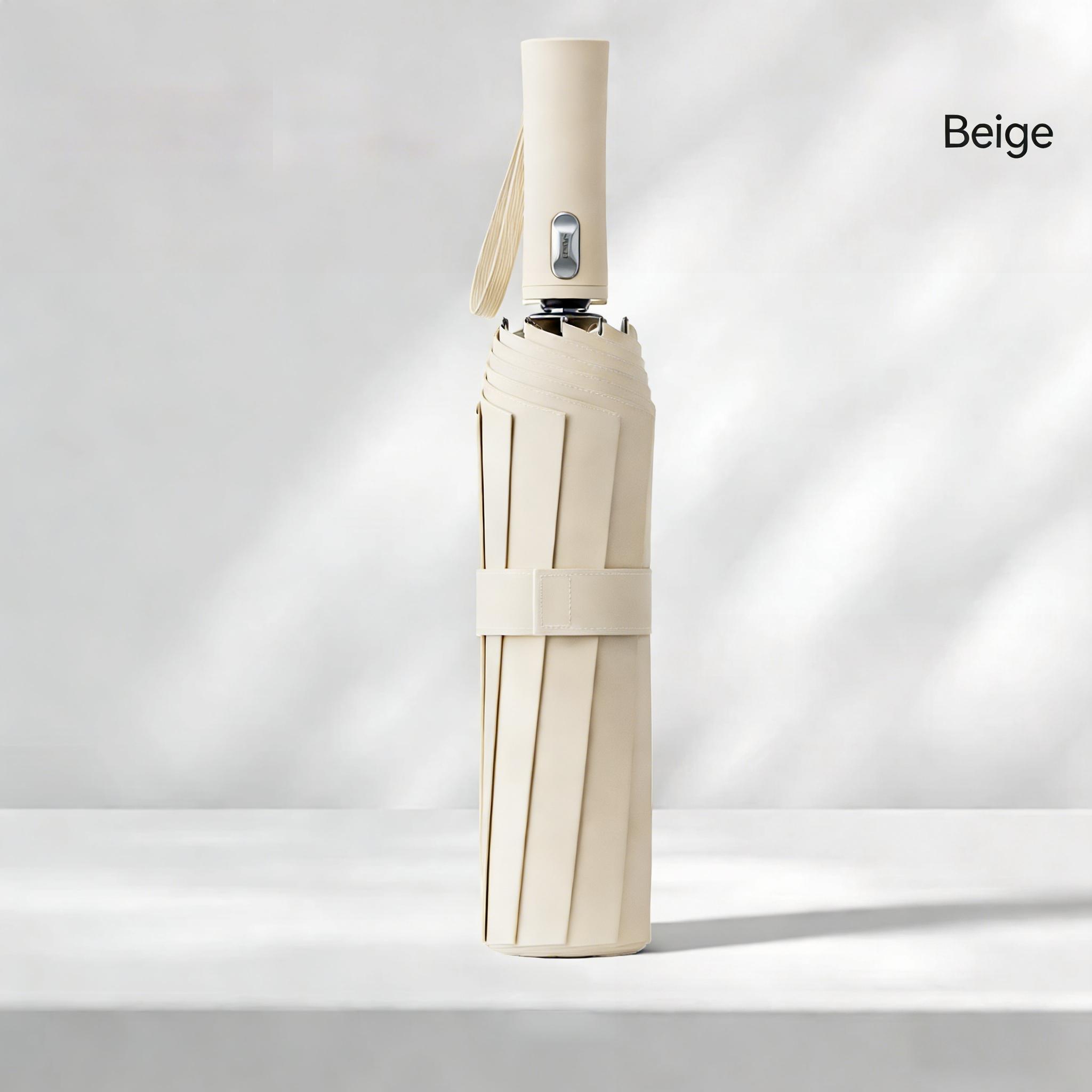 New Auto Open Close Umbrella, 40% Easier Retraction, Vinyl Coated UV Protection Umbrella, Thickened Fiberglass Windproof Frame for Work, Outdoor Leisure, Fishing, Golf, and Travel