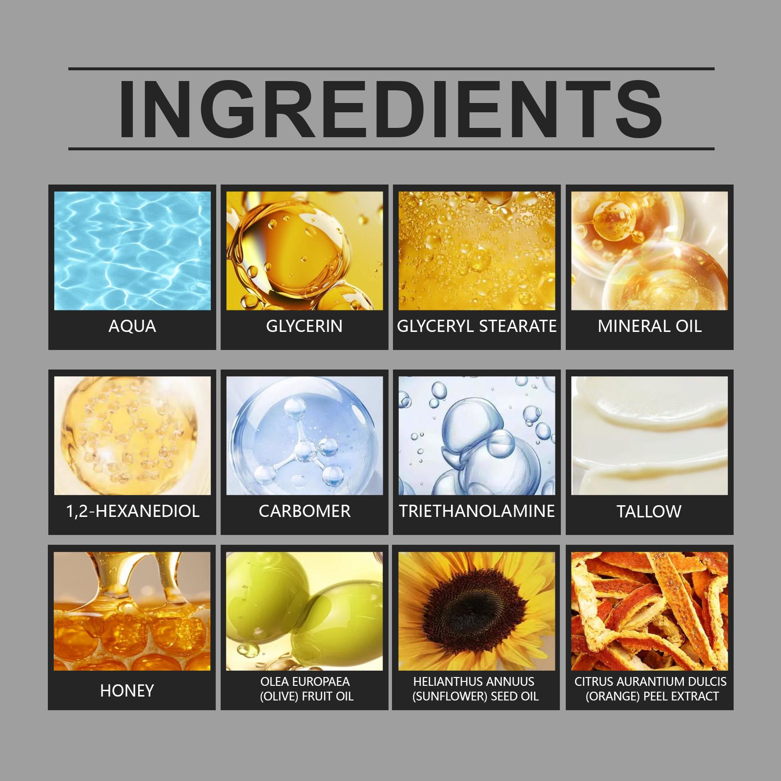 AMZ Honey Beef Fat Moisturizing Cream Nourishing Facial Skin Daily Gentle Care Skin Hydrating Citrus Flavor Moisturizing Cream