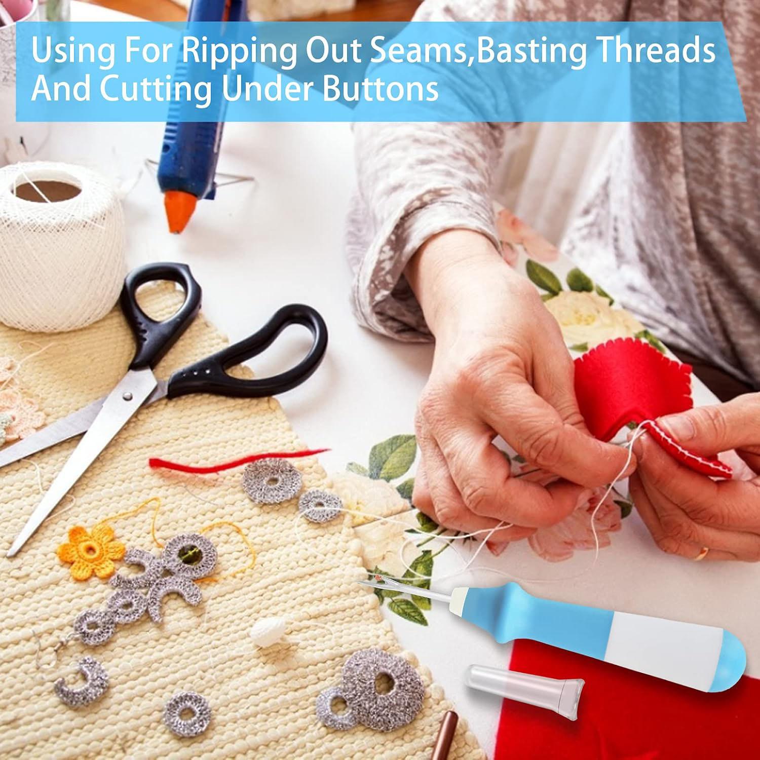 Seam Ripper 3 PCS Seam Rippers for Sewing, Ergonomic Grip, Colorful Large Thread Stitch Remover Tool Handy Stitch Rippers for Sewing Crafting Removing Hems and Seams, Christmas Gifts