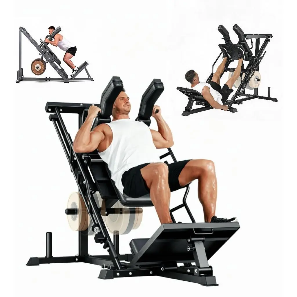 GARVEE Leg Press Hack Squat Machine for Home Gym Strength Training