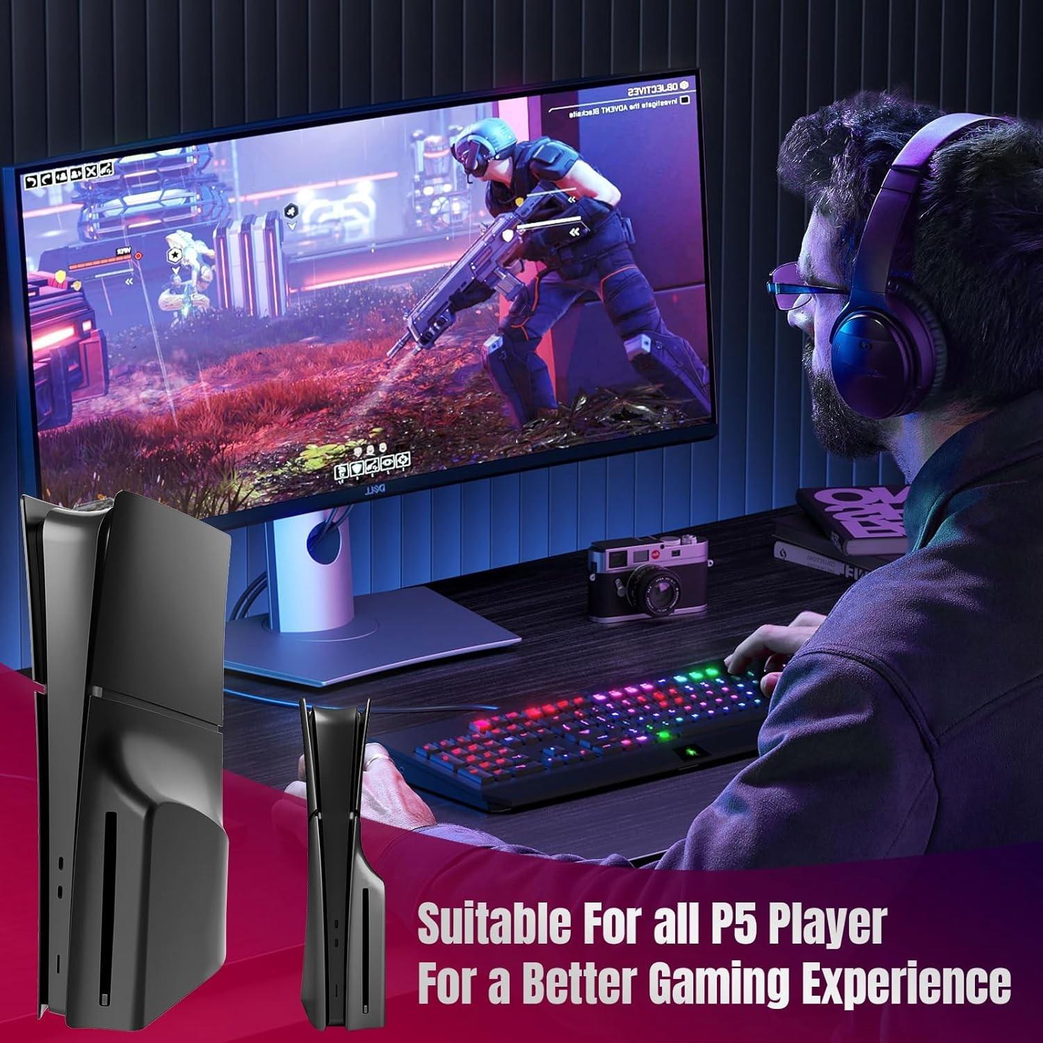 Faceplate Cover for Playstation 5 Slim Disc Edition, Protective Abs Shell, Scratch-Resistant Matte Surface, Game Supplies & Accessories