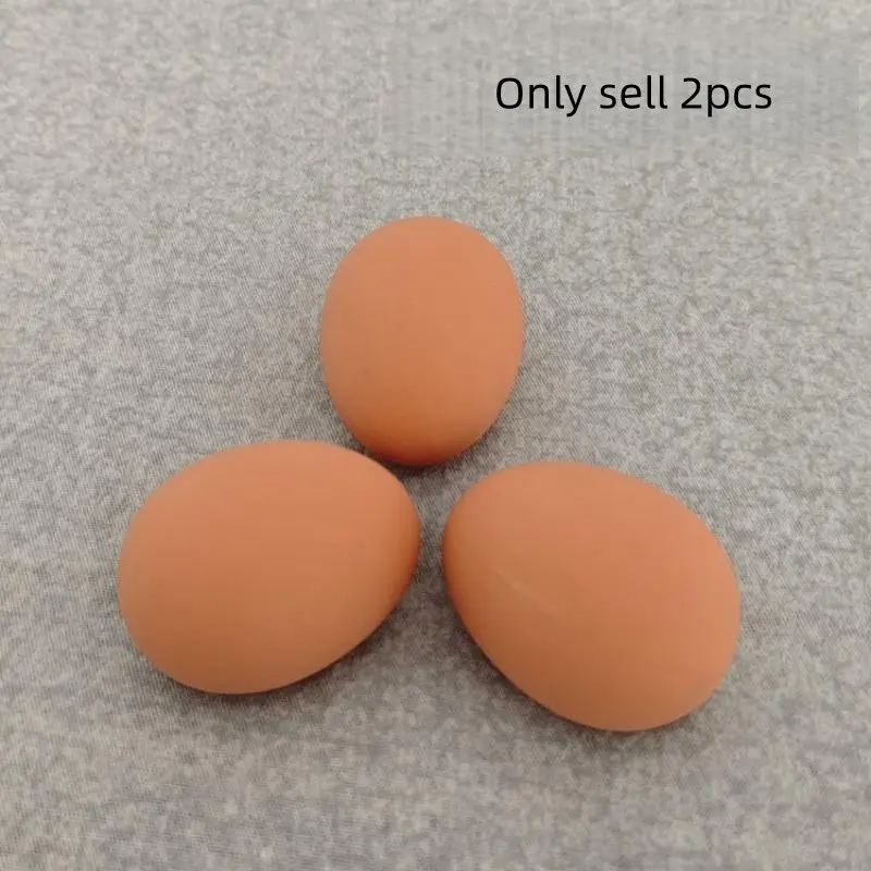 Funny Prank Rubber Eggs Set of 2, Realistic Farm Hen Nest Hatch Model, Elastic Bouncing Balls Toy for Party Jokes & Fun Games, Prank Props, Prank Gag Gift