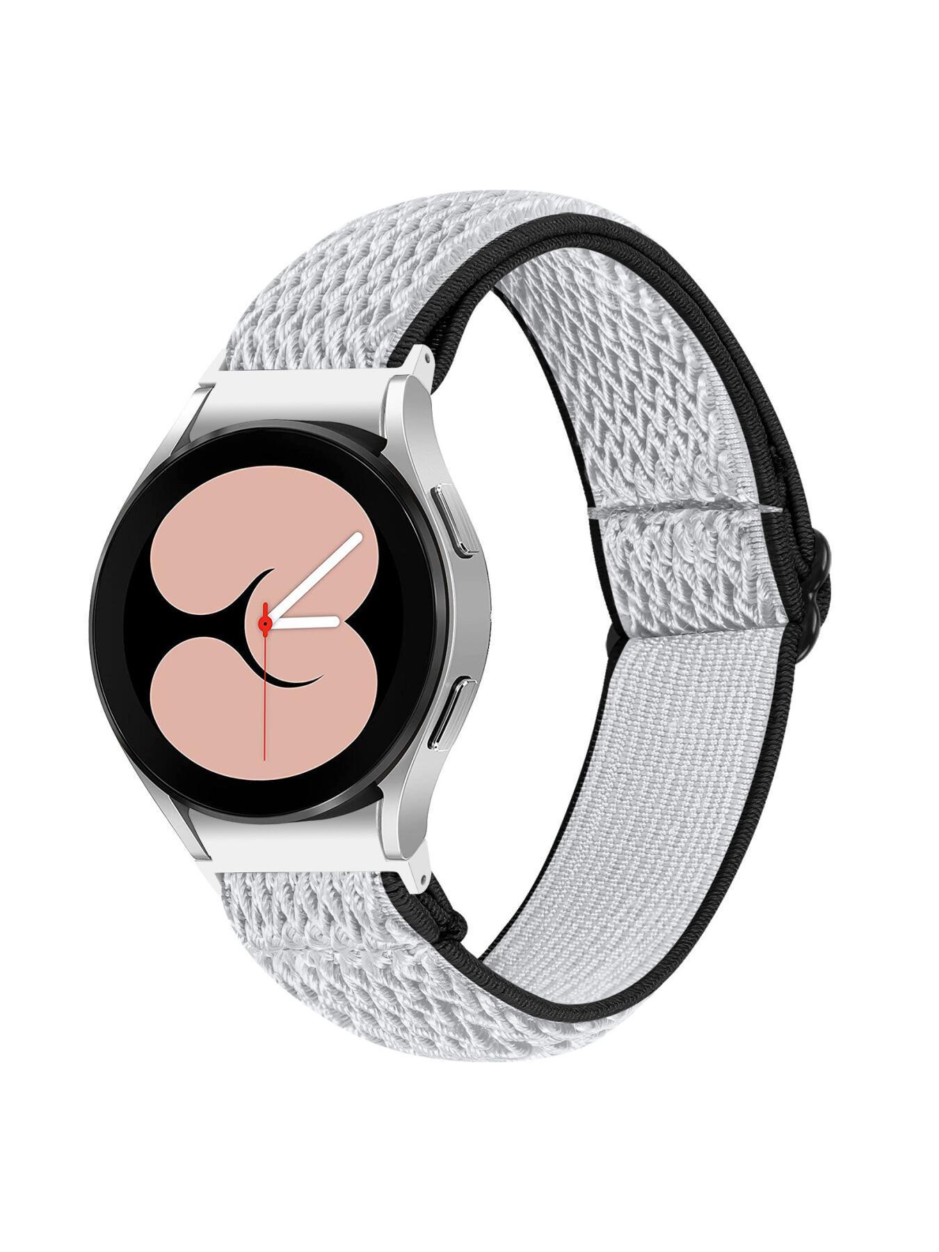 Nylon Watch Strap with Seamless End Links, Herringbone Elastic Band, Compatible with Samsung Galaxy Watch4/5/6/7