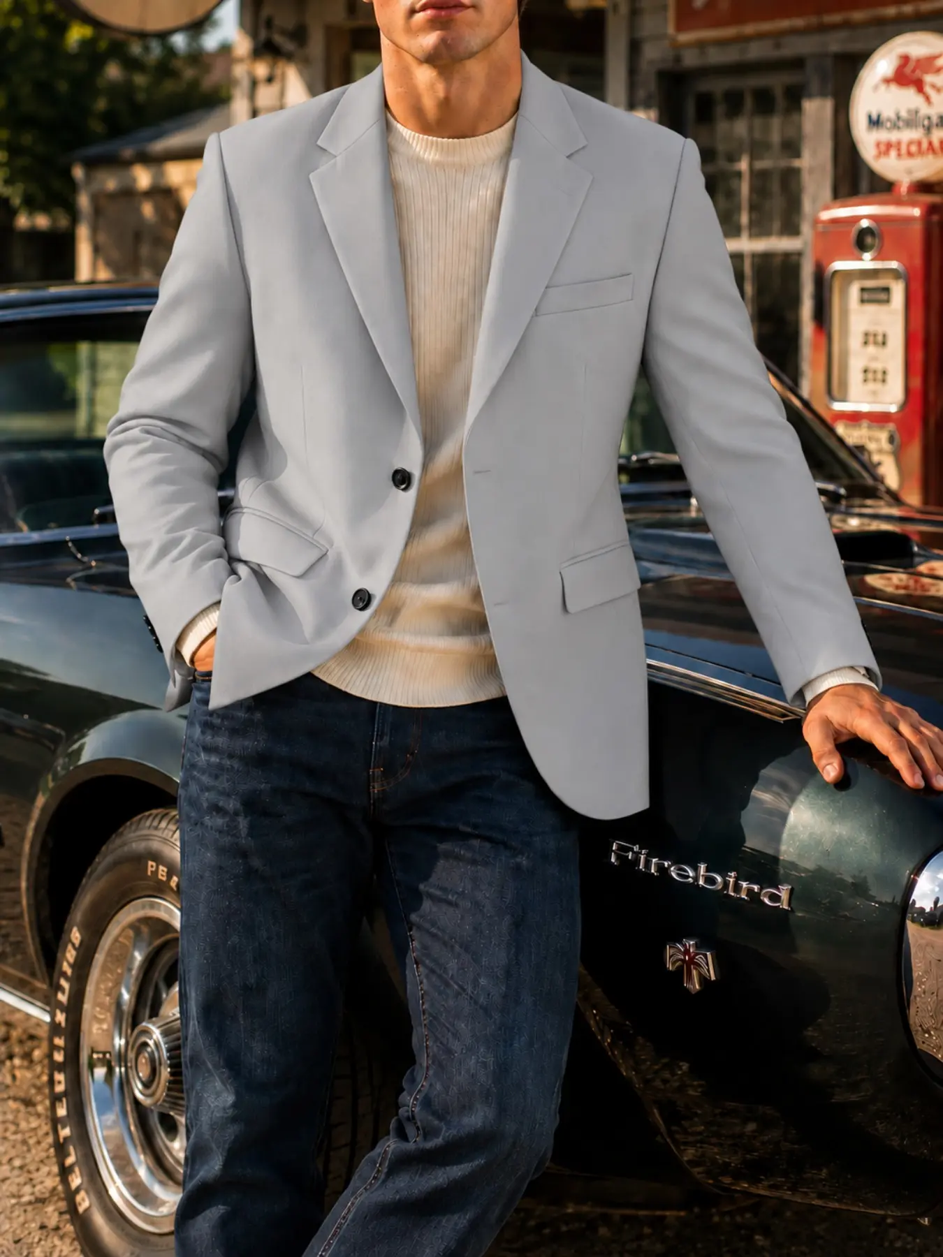 Men's Classic Black Blazer Jacket, Slim-Straight Fit Single Breasted Coat, Versatile Suit Jacket for Parties & Events, Multiple-Piece Sets Option
