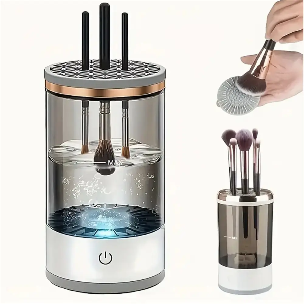 1pc makeup brush cleaner, beauty cleaning tool.USB power supply. With a variety of drying/storage functions, it is suitable for makeup brushes of various sizes and is an essential tool for women's makeup, Cosmetic Tools