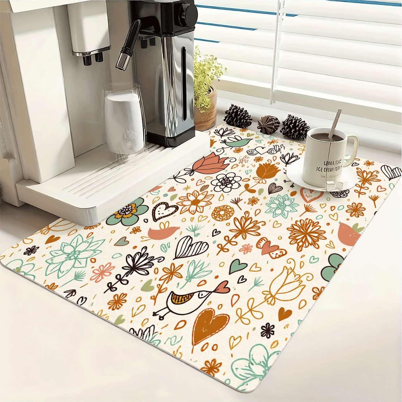 Multi-Functional Table Mat, Rubber Coaster, Easy Clean, Water Absorbent, Non-Slip, Durable, Protects Tabletop, Ideal for Kitchen and Bedroom