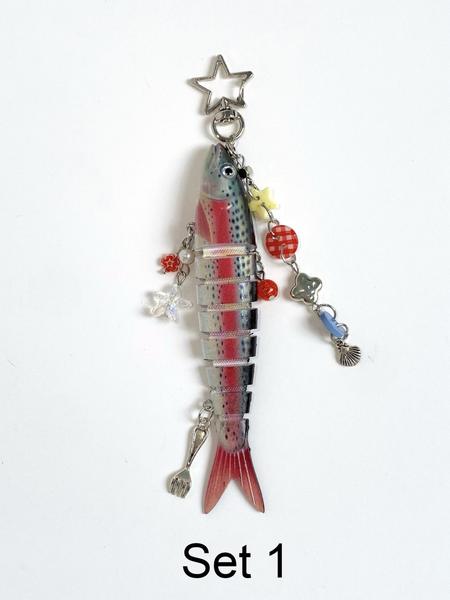 Handmade Fish Shaped Keychain, Ocean Theme Bag Charm & Key Ring, Realistic Bait Pendant, Perfect Gift for Fishermen, School & Car Accessories, Keychain For Bags