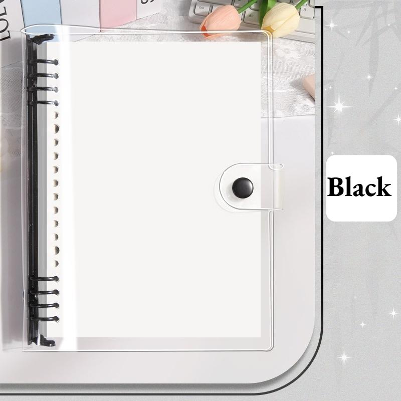 B5 size learning notebook with PVC transparent cover, ring-bound design supports layered notes and mind maps, perfect for structured focused learning, comes with B5 160 pages and B5 blank 160 pages, suitable for school homework, class notes and work logs,