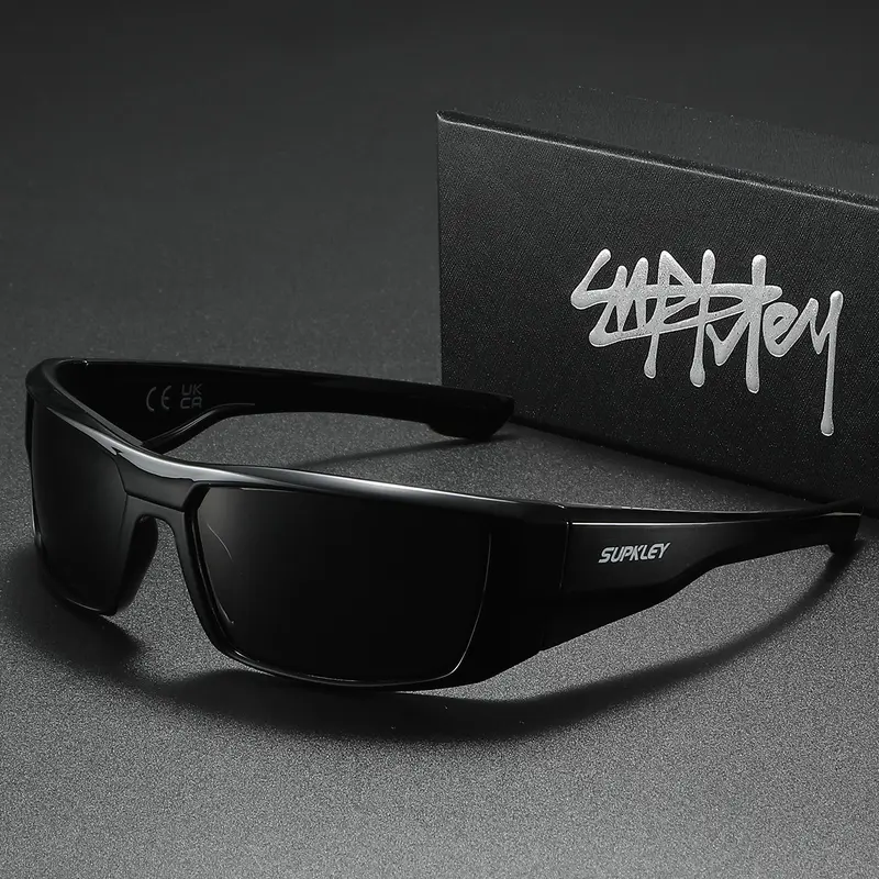 SUPKLEY Look Sharp, Stay Protected, Upgrade Your Accessory Game With These Outdoor Polarized Sports Sunglasses, Hiking Sunglasses, Sporty Eyewear, Ideal For The Gym, Hike, Or Cruising Around Town