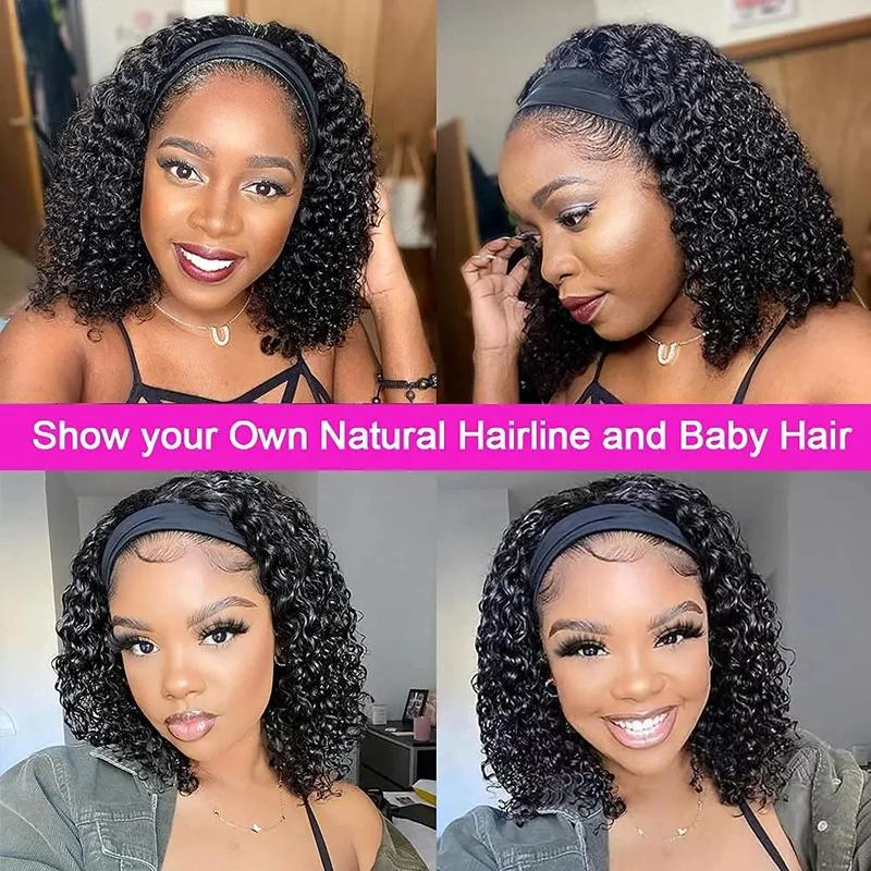 Bling Hair 180% Density Headband Wig Human Hair Kinky Curly No Glue Full Machine Made Brazilian Remy Human Hair Wigs For Women Glueless Design Bling Hair 180% Density Headband Wig Human Hair Kinky Curly No Glue Full Machine Made Brazilian Remy Human Hair Wigs For Women Glueless Design