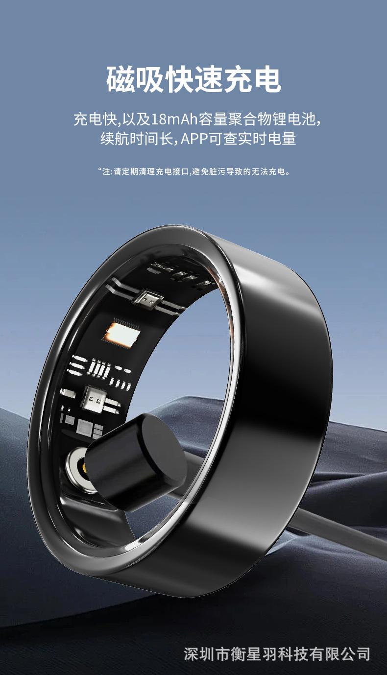 V1 diamond-encrusted smart ring titanium steel ring for men and women, personalized wedding ring accessory, Bluetooth, waterproof, pedometer, sleep and heart rate monitor